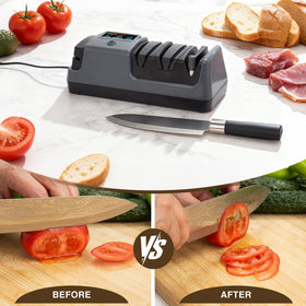 Ceelpeopar 3-stage sharpener ceramic rods for polishing and reshaping blades
