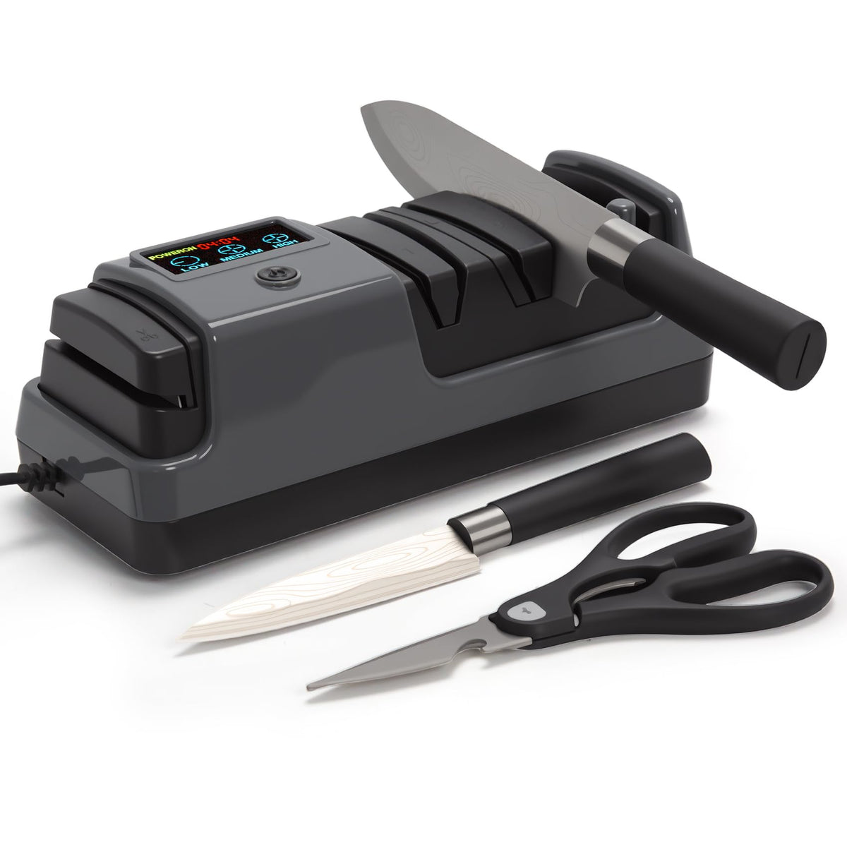 Ceelpeopar 3-stage sharpener front view ideal for quick in-kitchen knife maintenance