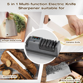 Ceelpeopar 3-stage sharpener in kitchen supports versatile blade types