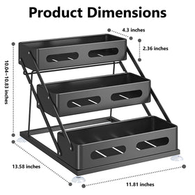 Ceetug spice rack shelves display jars in a tidy row for quick cooking.
