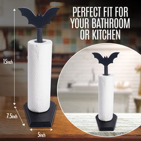 CEFLITECO gothic kitchen stand with bat topper enhances spooky ambiance