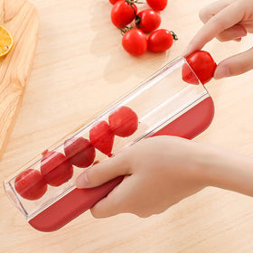 CEHNCEH Grape Cutter slices strawberries and grapes into even pieces with a simple press.