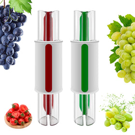 CEHNCEH Grape Cutter showing small fruit being cut into two or four pieces.