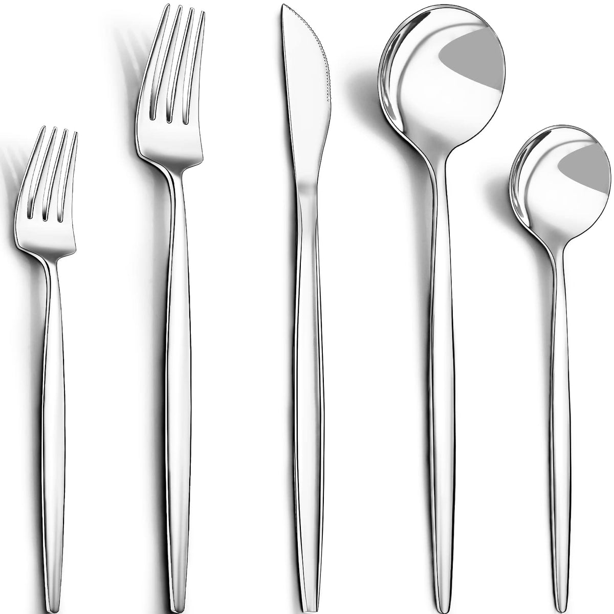 CEKEE 40-piece silverware set with mirror polished finish enhances dining elegance