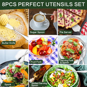 CEKEE serving spoons – 12-piece set adds effortless serving to gatherings.