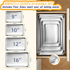 CEKEE 12x10 inch baking sheet great for roasting vegetables and sheet pan meals