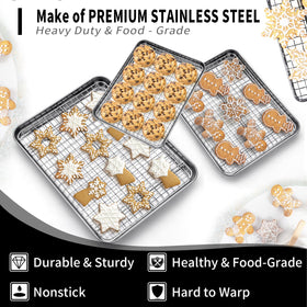 CEKEE small 9x7 sheet with rack for compact batch baking and cooling.