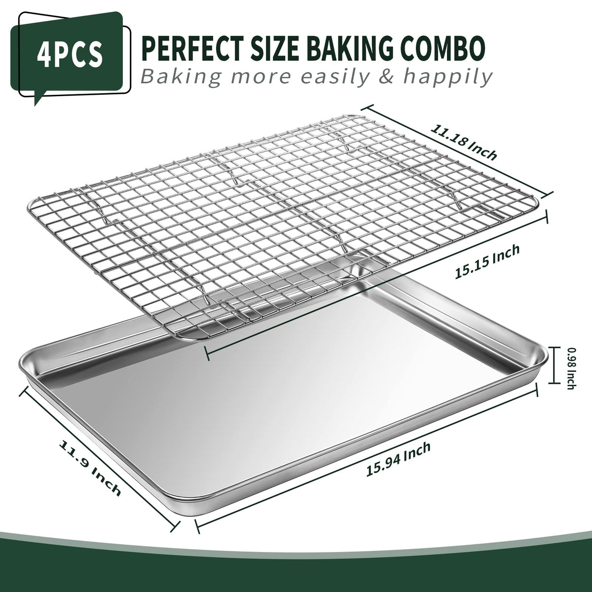 CEKEE cooling racks provide stable support for cooling cookies and pastries.