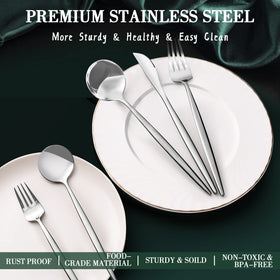 CEKEE dinner knives feature sharp steak-edge for clean slicing