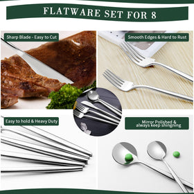 CEKEE 8-place setting ready for family dinners and gatherings