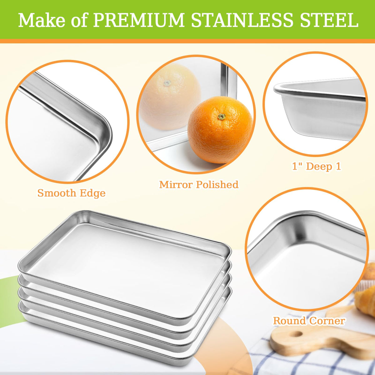 CEKEE pans provide even heat distribution for consistently browned vegetables and pastries.