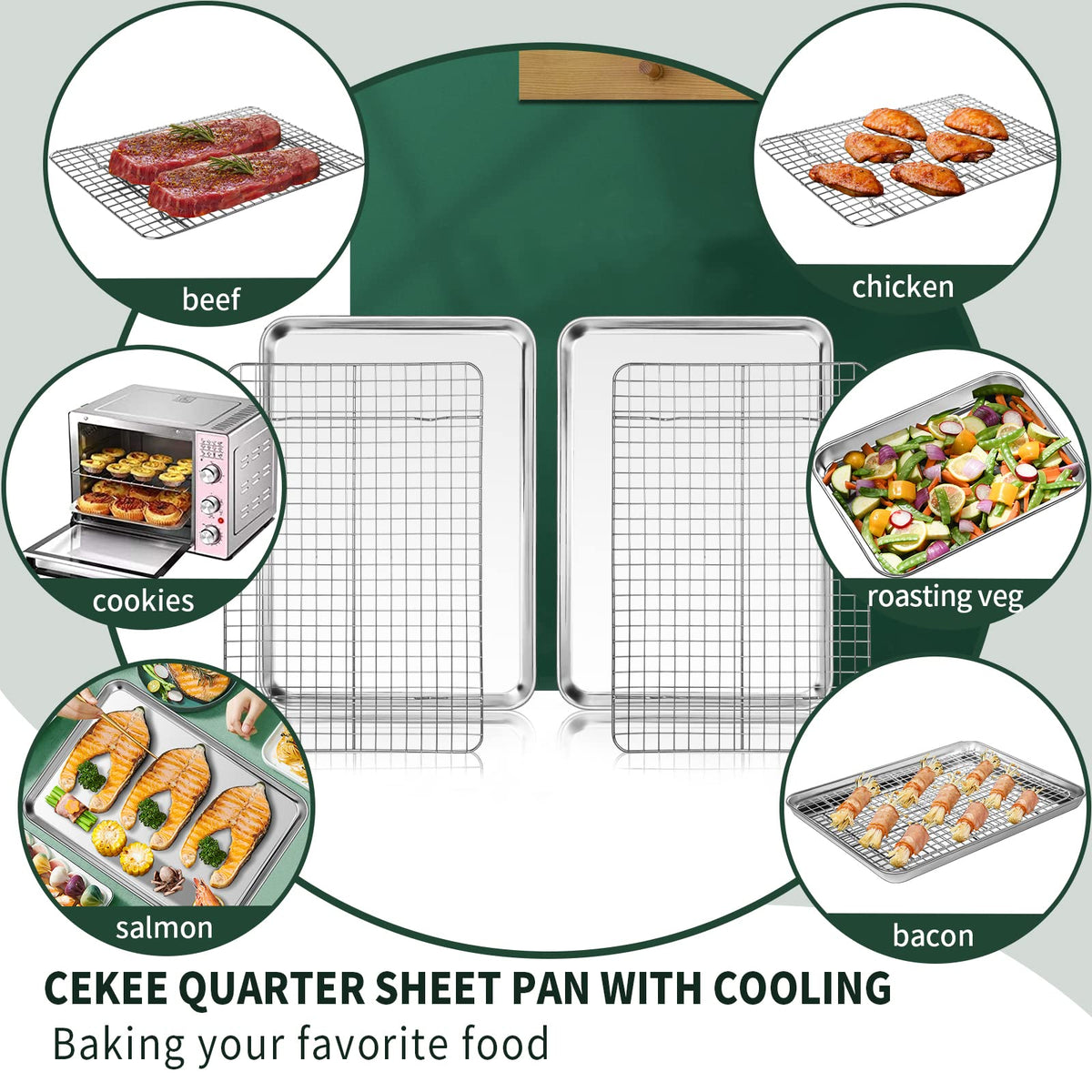 CEKEE set demonstrates even heat distribution for consistent browning.