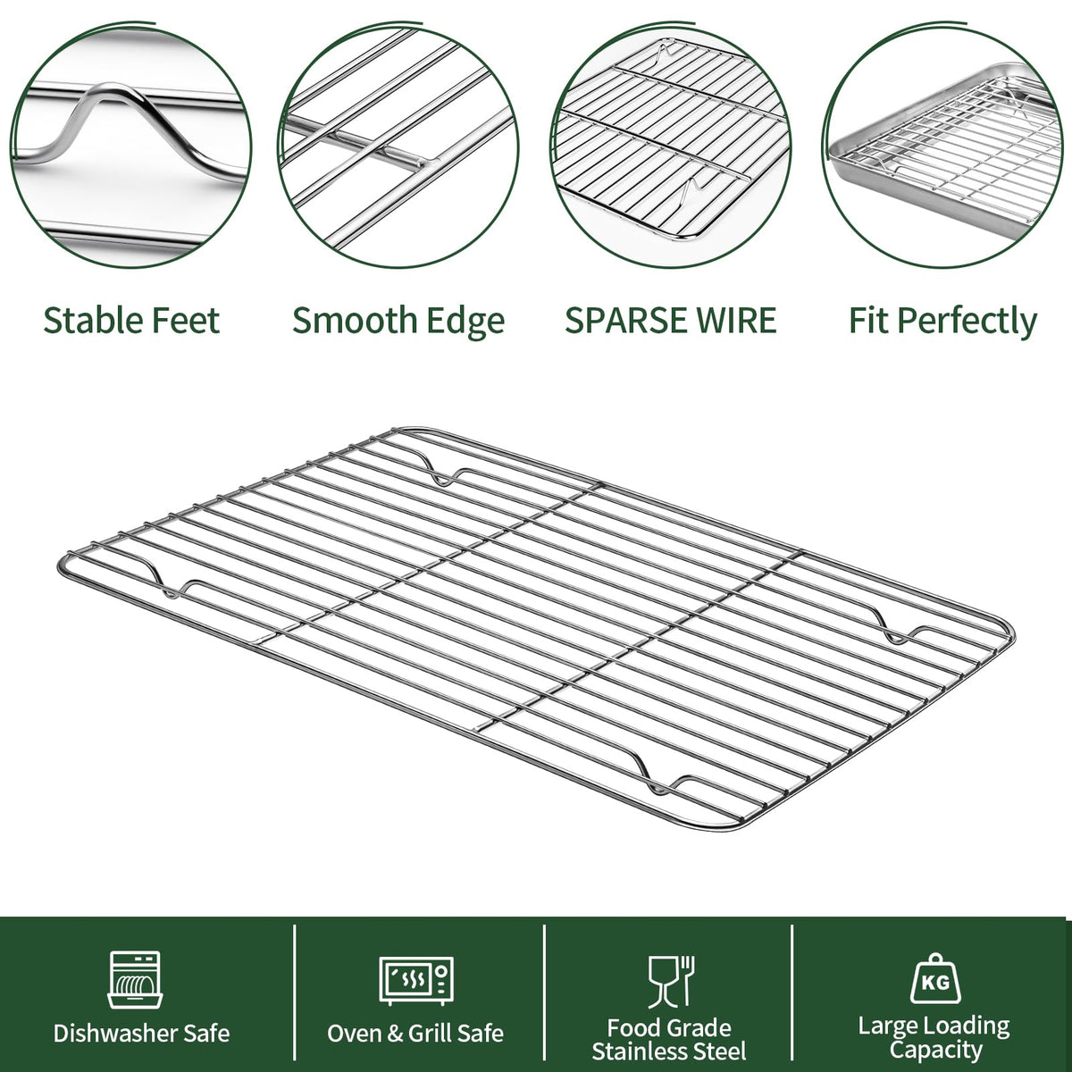 CEKEE polished-edge baking tray prevents sticking