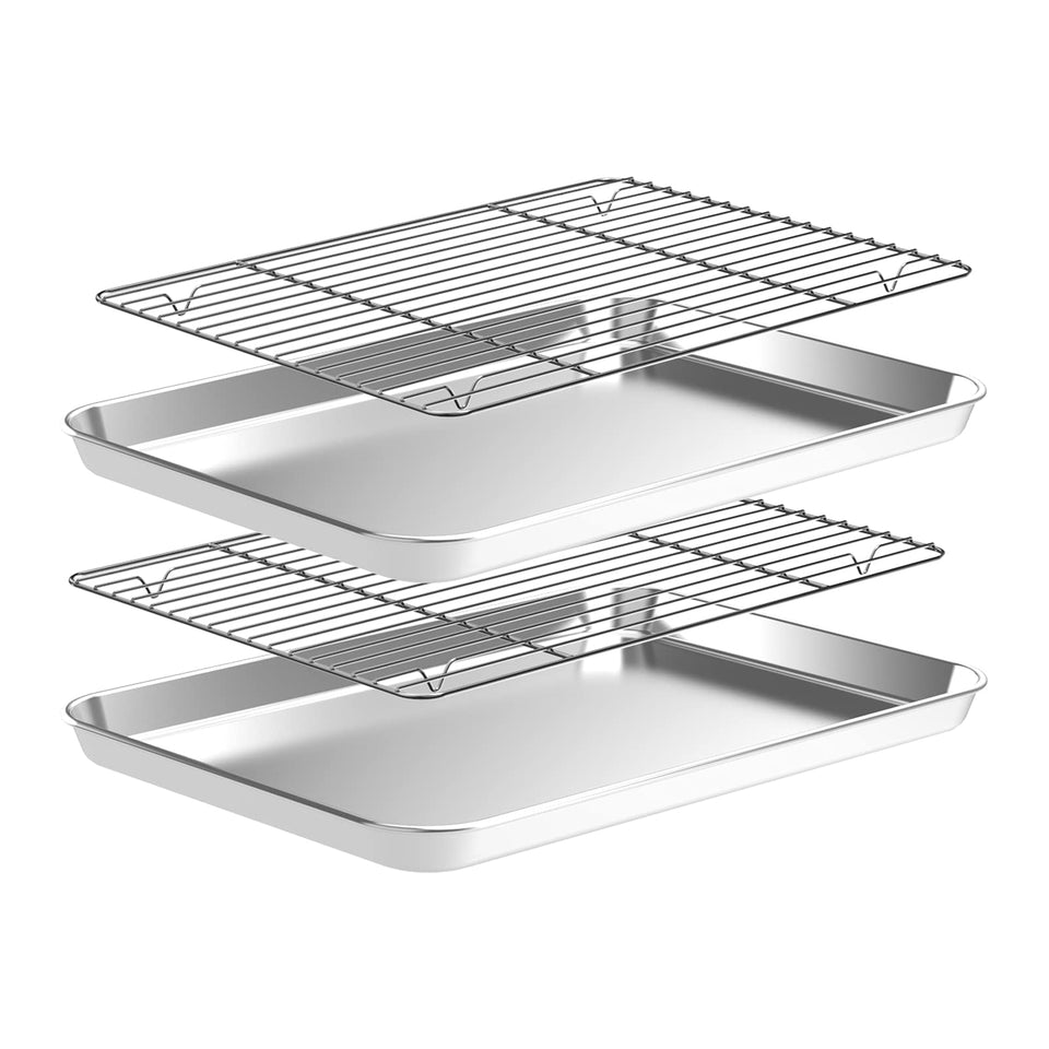 CEKEE quarter-sheet pan with rack for even baking