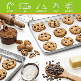 CEKEE quarter-sheet pans suit roasting, baking, and everyday tray meals.