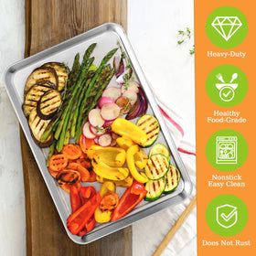 CEKEE pans feature smooth curved edges for safe handling and comfortable transferring.