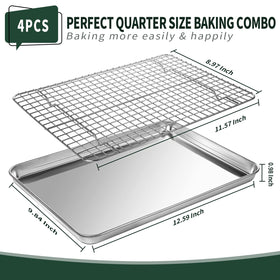 CEKEE stainless steel baking pan for even heating in the oven.