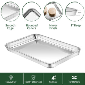 CEKEE stainless steel baking sheet resists warping