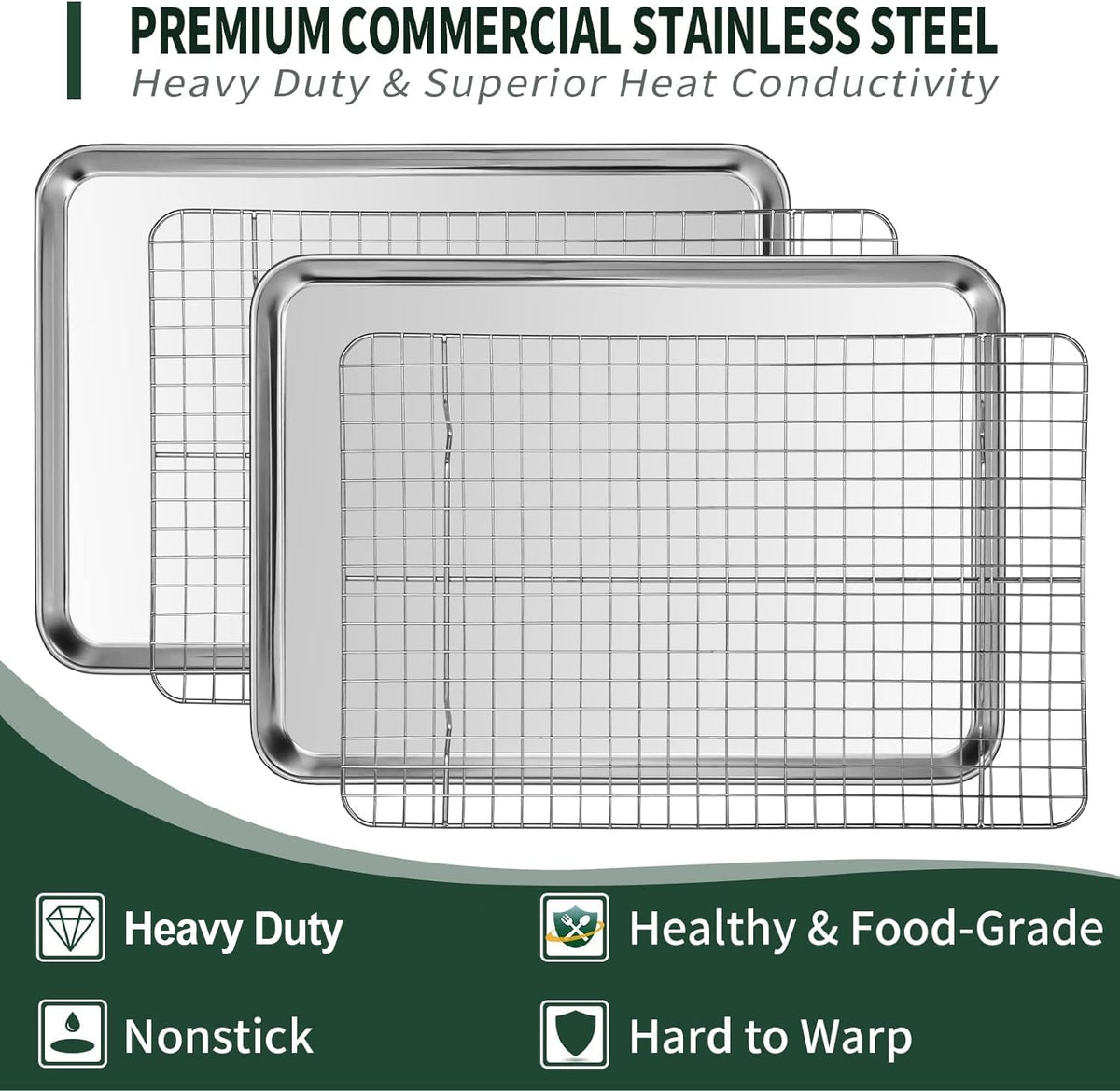 CEKEE half pan and rack set, lightweight design for easy handling and quick setup.