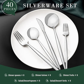 CEKEE stainless steel flatware is dishwasher safe for easy cleanup