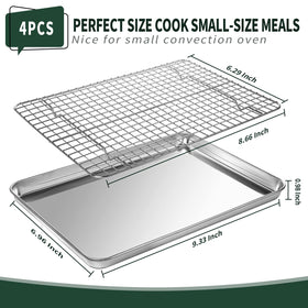 CEKEE two cookie sheets stacked for efficient batch baking and cooling.