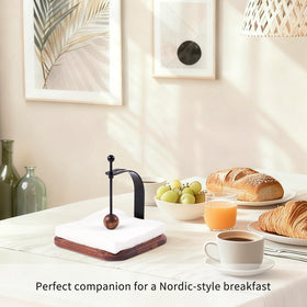 Celestree weighted-arm napkin holder ensures table stability in busy spaces
