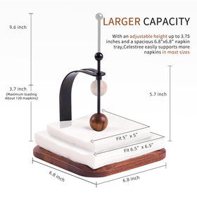 Celestree windproof napkin holder with weighted arm for stable napkins during service