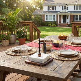 Celestree napkin holder rounded edges enable safe handling and easy cleaning.