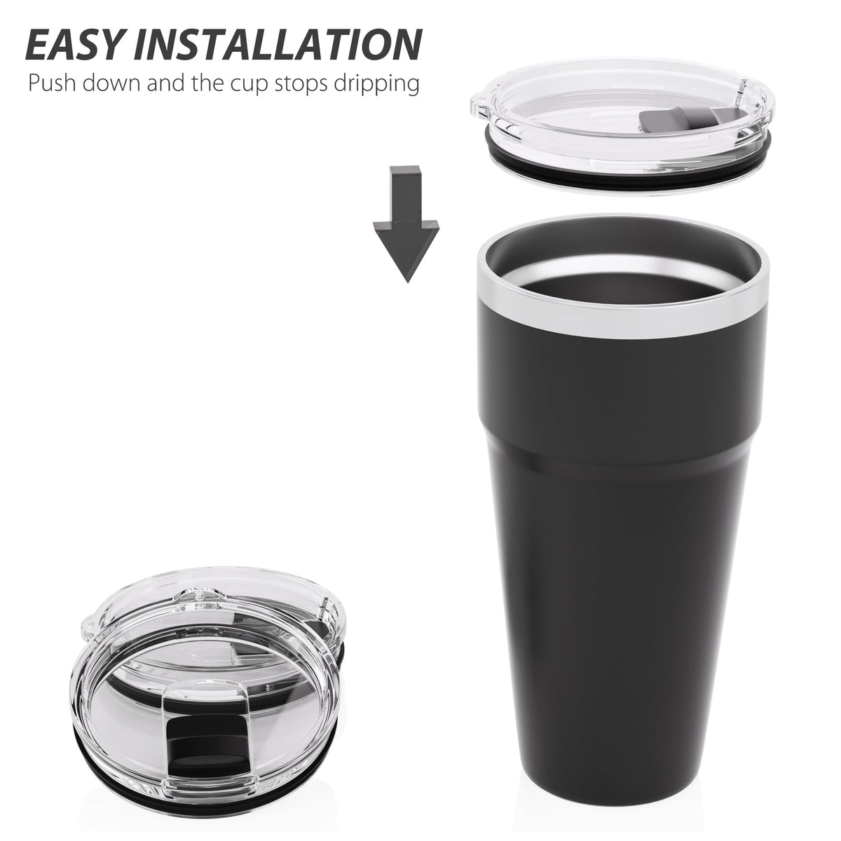 CeleVista splash-proof design helps keep drinks insulated for hours.