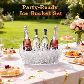 Cenjeery ice buckets with scoops for fast ice serving.