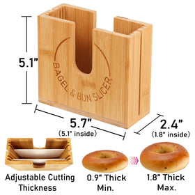 cenleoha bagel slicer holder provides safe guidance for easy cuts