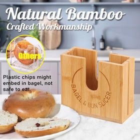 cenleoha bamboo slicer non-slip base ensures stable cutting