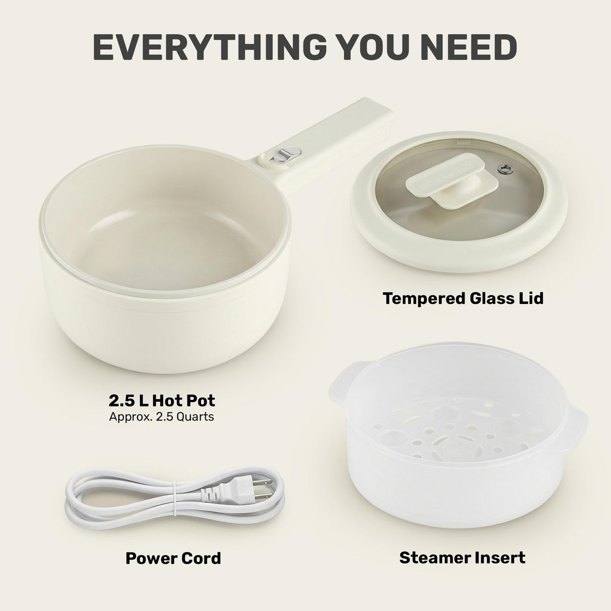 Ceramax Pro 2.5L energy-efficient pot reduces waste while delivering versatility.