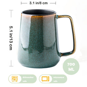 Ceraozmus mug with ergonomic large handle for comfortable daily use