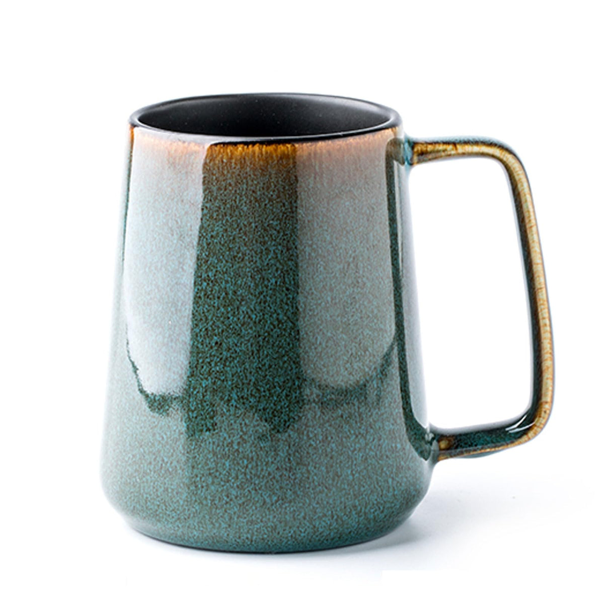 Ceraozmus 24oz large ceramic mug with green glaze, ideal for hot coffee at home