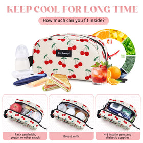 Cerbonny leak-proof lunch bag with wide zipper, easy packing.