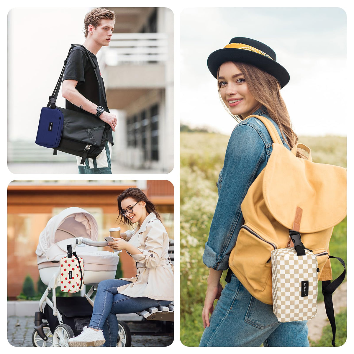 Cerbonny PVC-free lunch bag with waterproof lining and easy cleaning