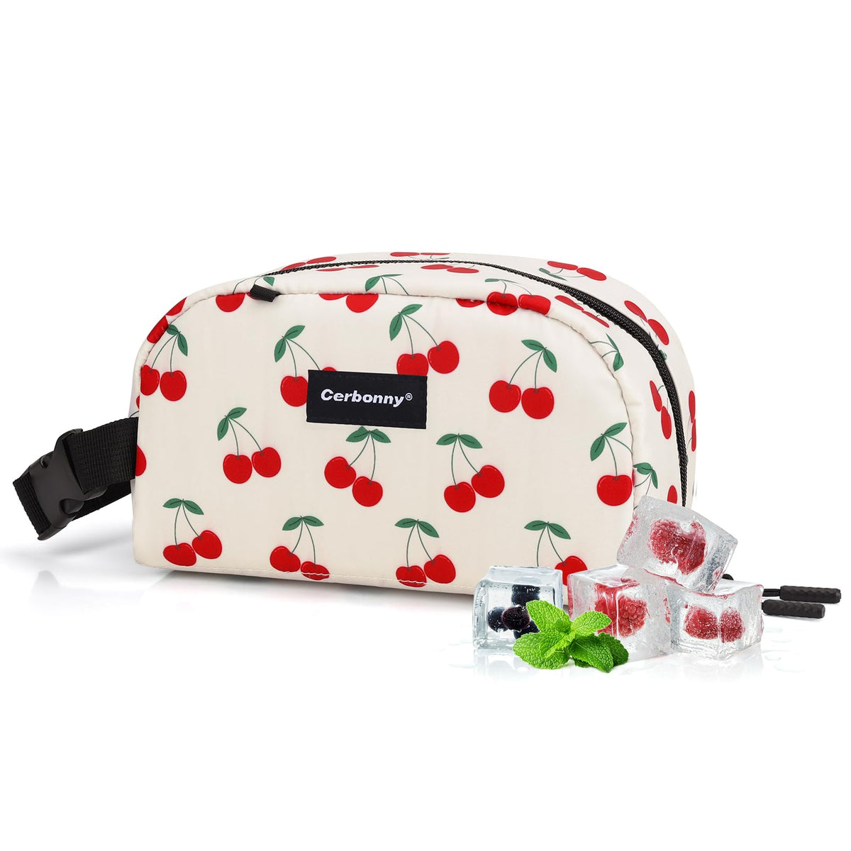 Cerbonny small cooler bag front view, portable lunch solution for work or school.