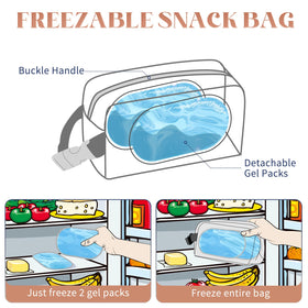 Cerbonny khaki checkerboard bag with built in gel packs keeps foods cool