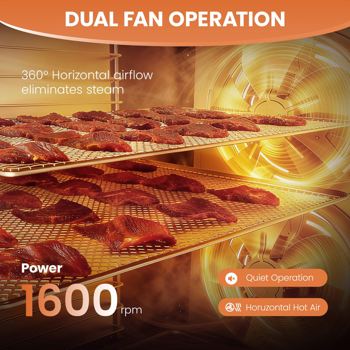 Cercker rear dual fan airflow design promoting even heat distribution