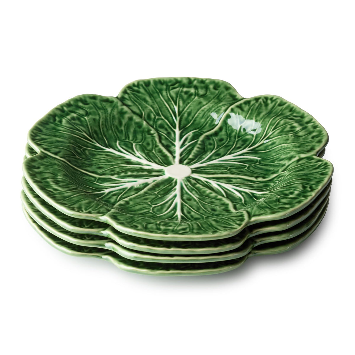 Cerified International Le Jardin Cabbage 3D dinner plate 11-inch leaf texture enhances spring table setting.