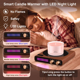 CEROBEAR mug warmer LED night light indicates heat level safely.