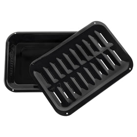 Certified Appliance Accessories broiler pan set in porcelain-steel, durable for daily use and easy cleanup.