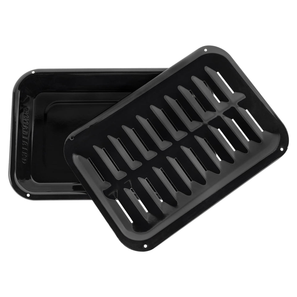 Certified Appliance Accessories broiler pan set in porcelain-steel, durable for daily use and easy cleanup.
