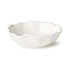 Perlette salad plate with beaded rim adding refinement to meals.