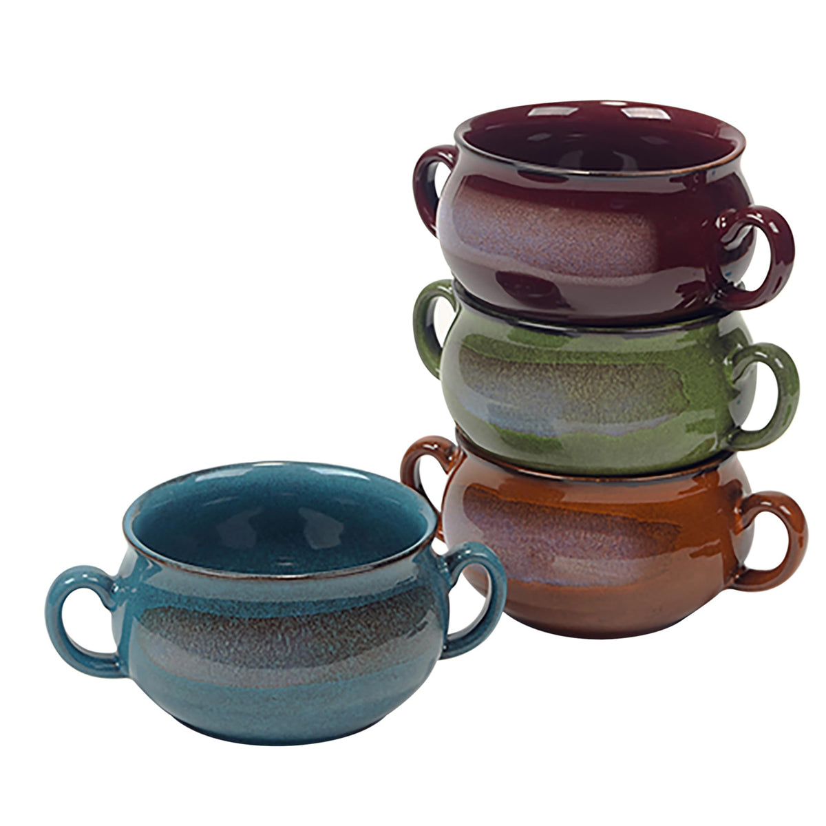 Certified International stoneware soup crocks set of 4 ready for family dinners