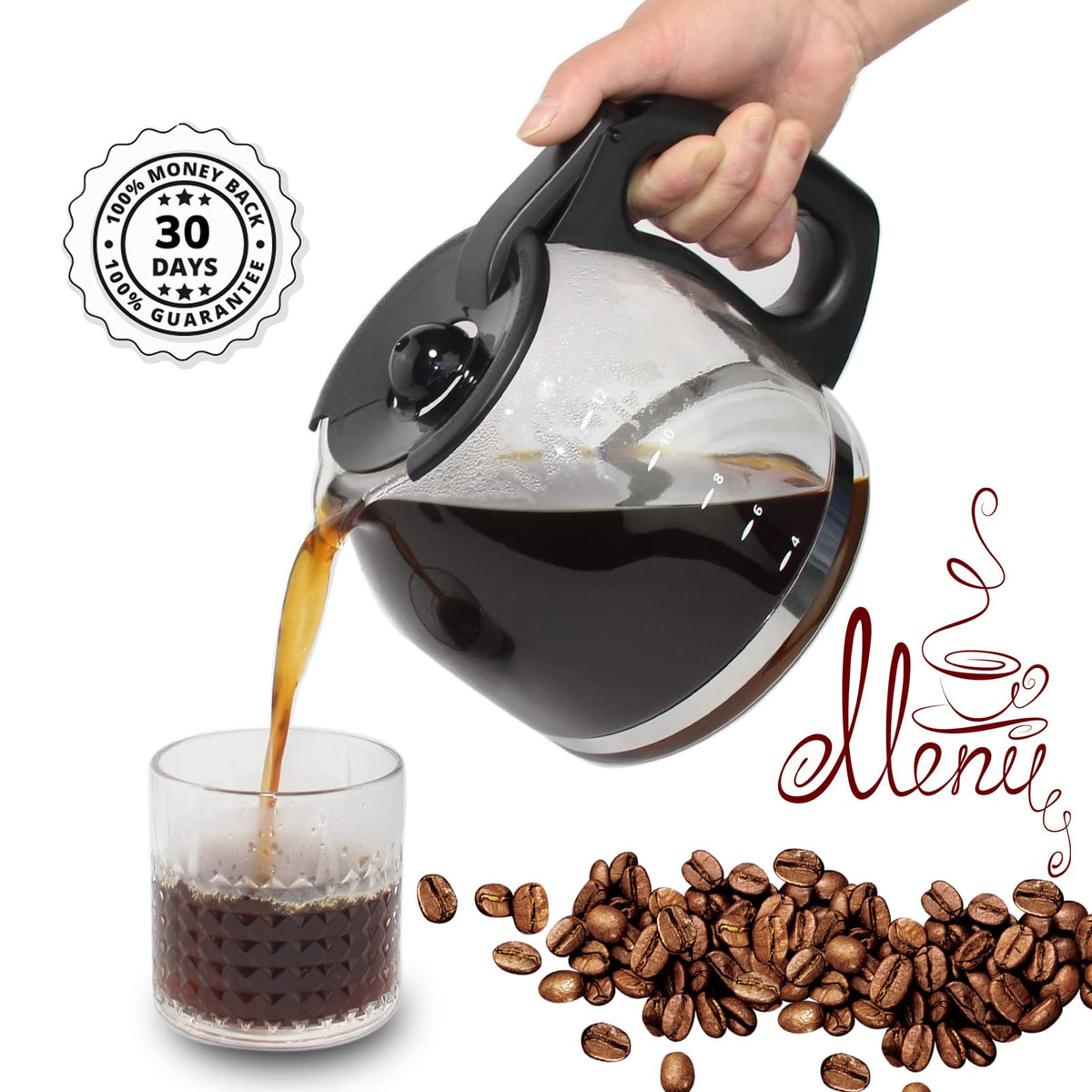 Cestlaive carafe pouring action for smooth servings.