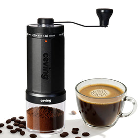 CEVING 60g manual grinder with large capacity for multiple cups at home.