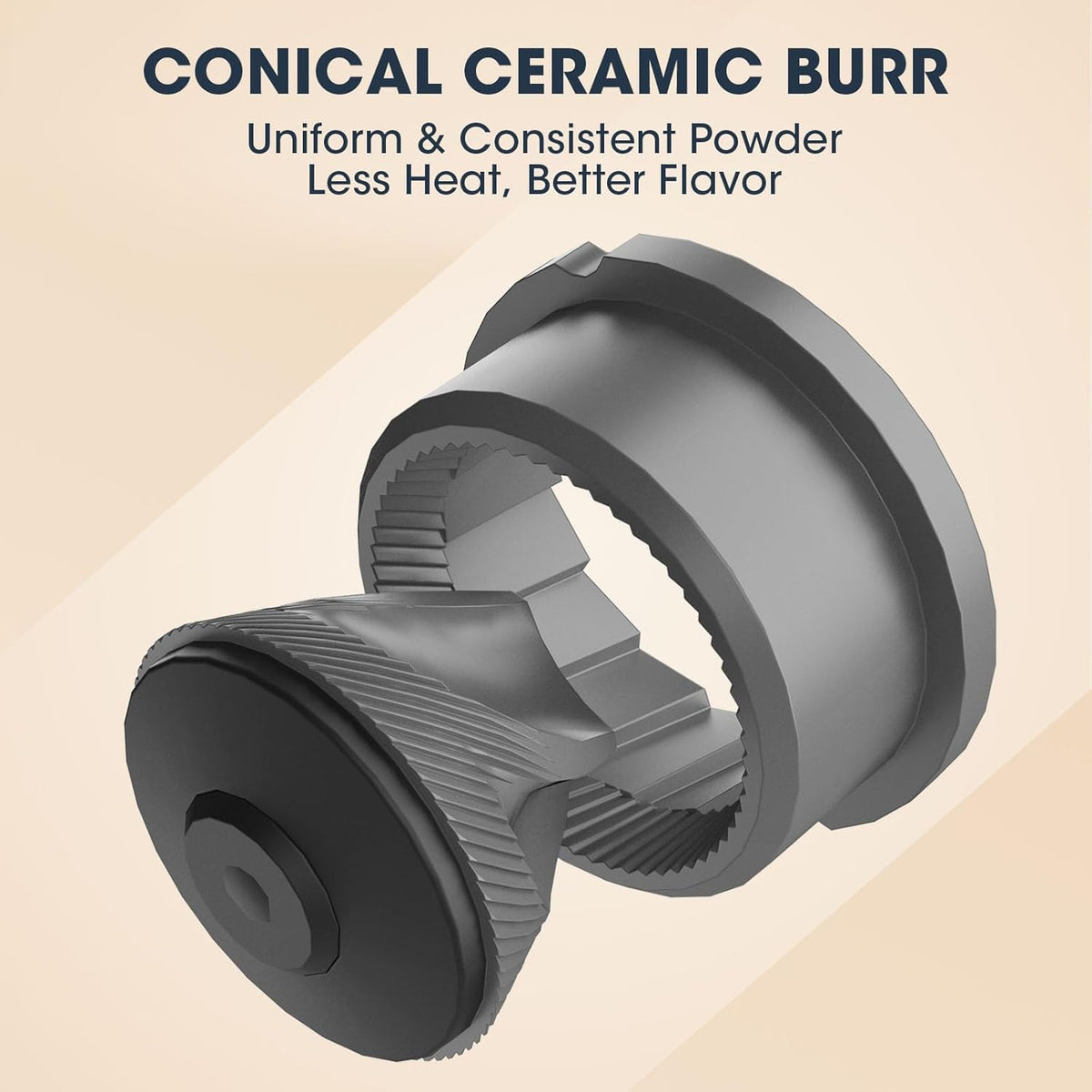 CEVING 30g bean capacity enables multiple cups between refills