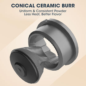 CEVING 30g bean capacity enables multiple cups between refills
